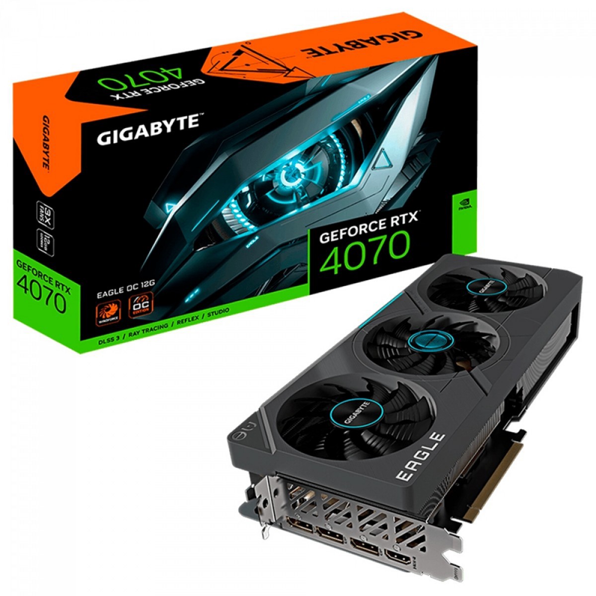 Placa De Video Gigabyte GeForce RTX 4070 Eagle OC, 12GB, GDDR6X, DLSS, Ray Tracing, GV-N4070EAGLE OC-12GD