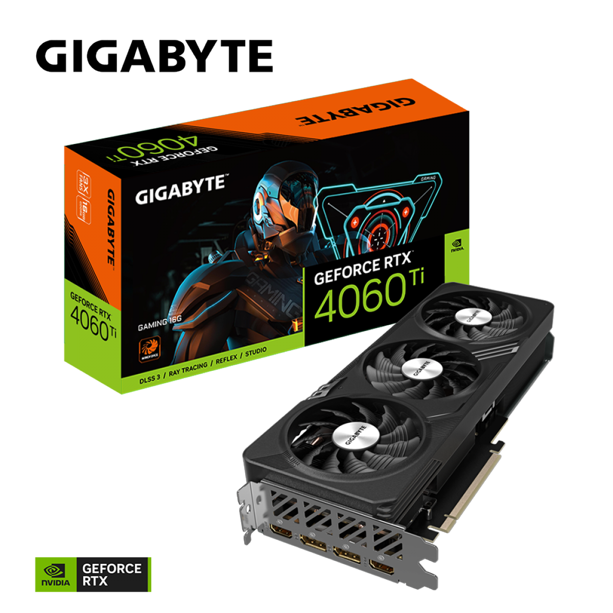 Placa de Vídeo Gigabyte NVIDIA GeForce RTX 4060 Ti Gaming, 16GB, GDDR6, DLSS, Ray Tracing, GV-N406TGAMING-16GD