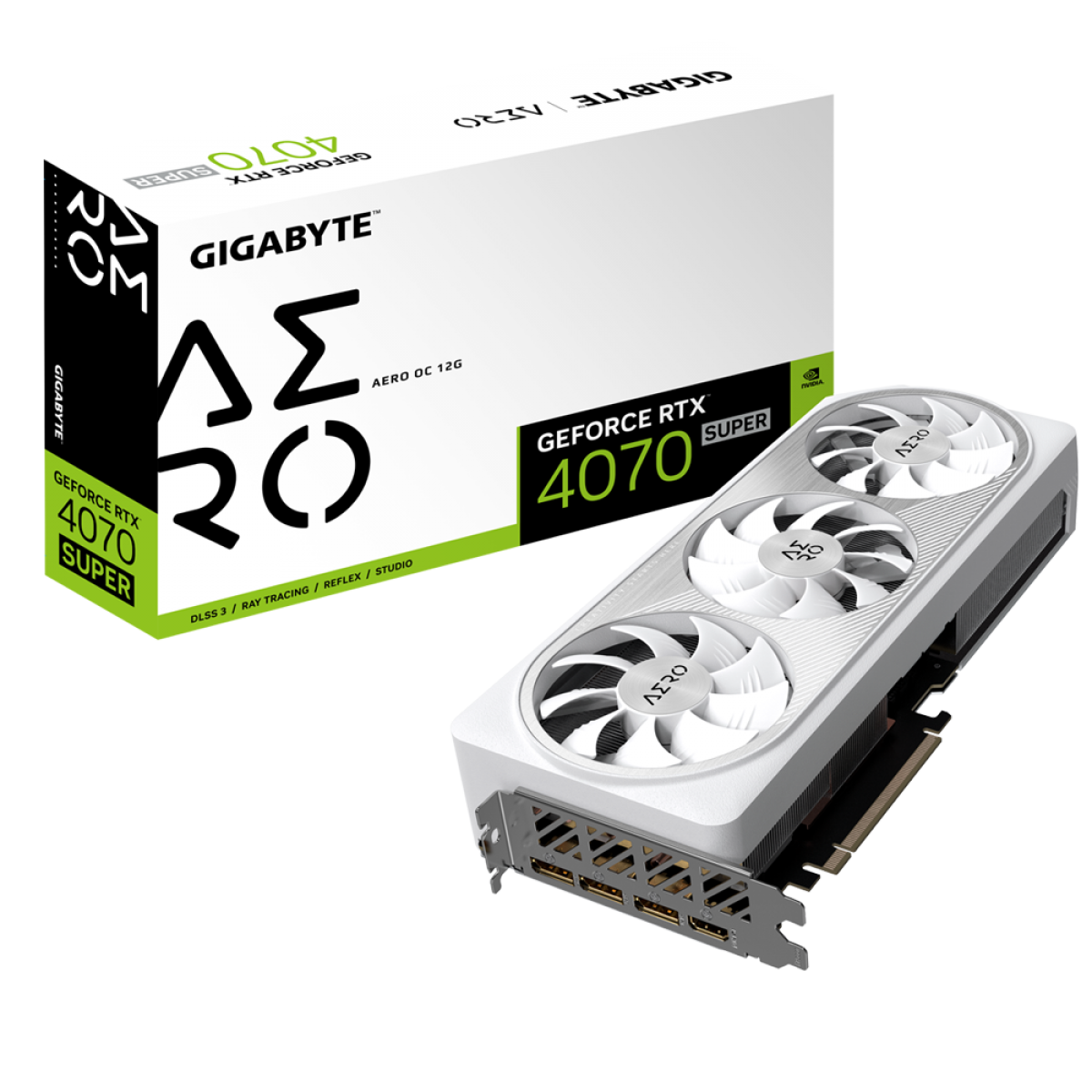 Placa de Video Gigabyte NVIDIA GeForce RTX 4070 Super AERO OC, 12GB, GDDR6X, DLSS, Ray Tracing, GV-N407SAERO OC-12GD