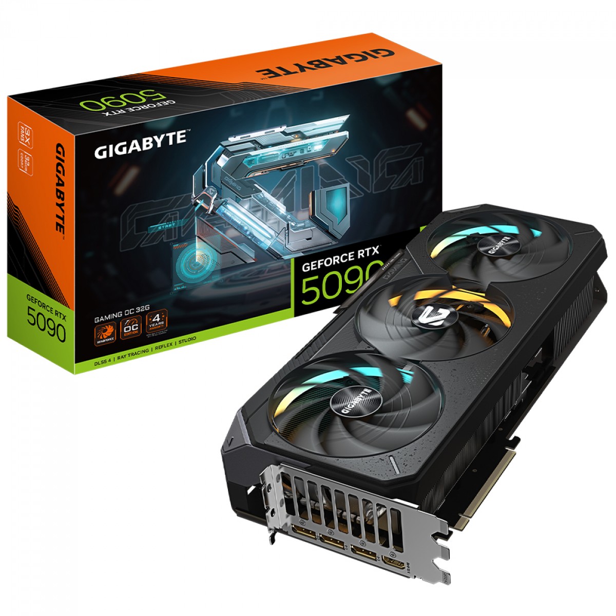 Placa de Vídeo Gigabyte NVIDIA GeForce RTX 5090 Gaming OC, 32GB, GDDR7, DLSS, Ray Tracing, GV-N5090GAMING OC-32GD