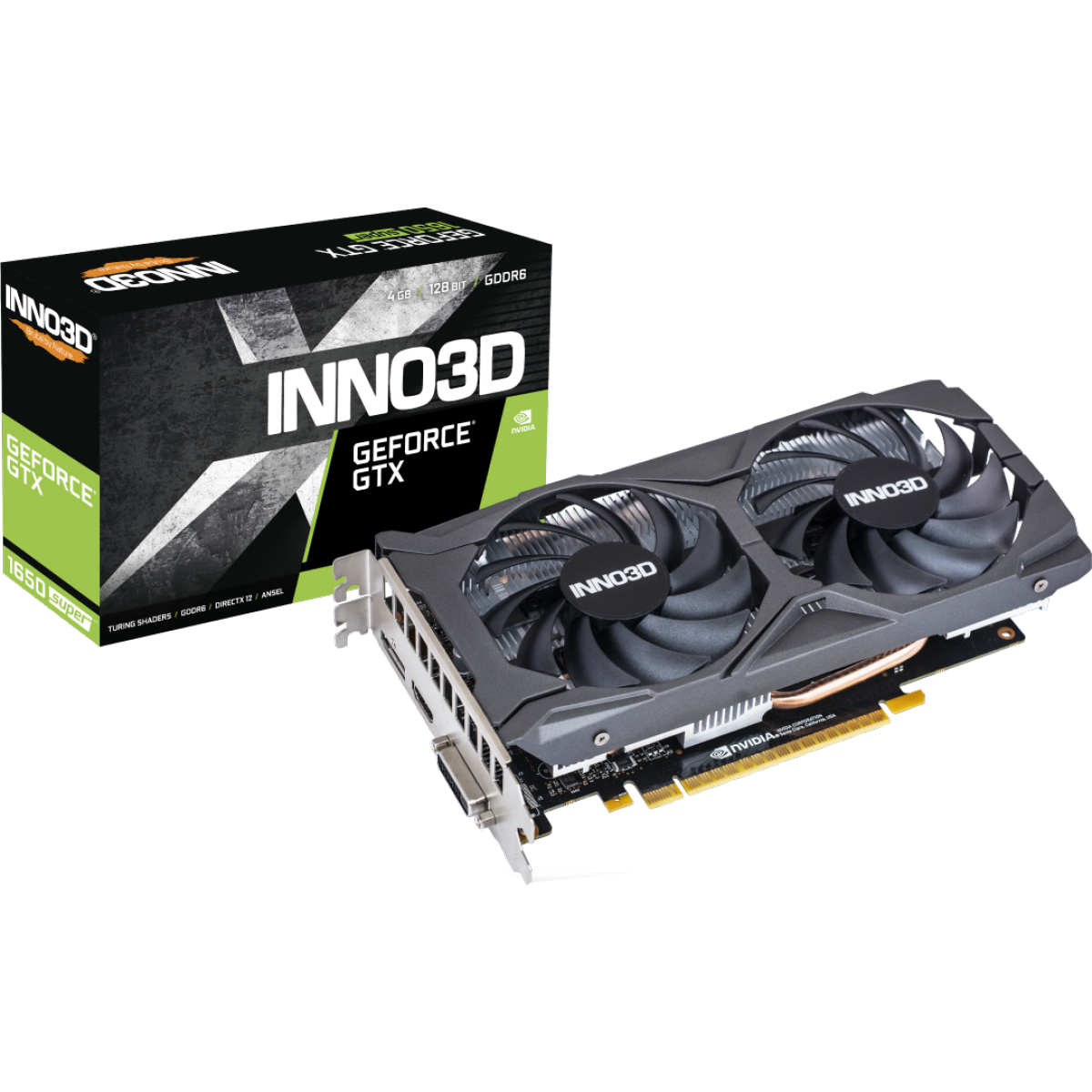 Placa de Vídeo Inno3D GeForce GTX 1650 Super Twin X2 OC, 4GB GDDR6, 128Bit