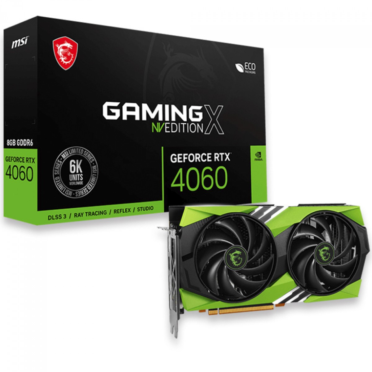 Placa De Vídeo MSI GeForce RTX 4060 Gaming X NVIDIA Edition, 8GB, GDDR6, DLSS, Ray Tracing, MSI 912-V516-033