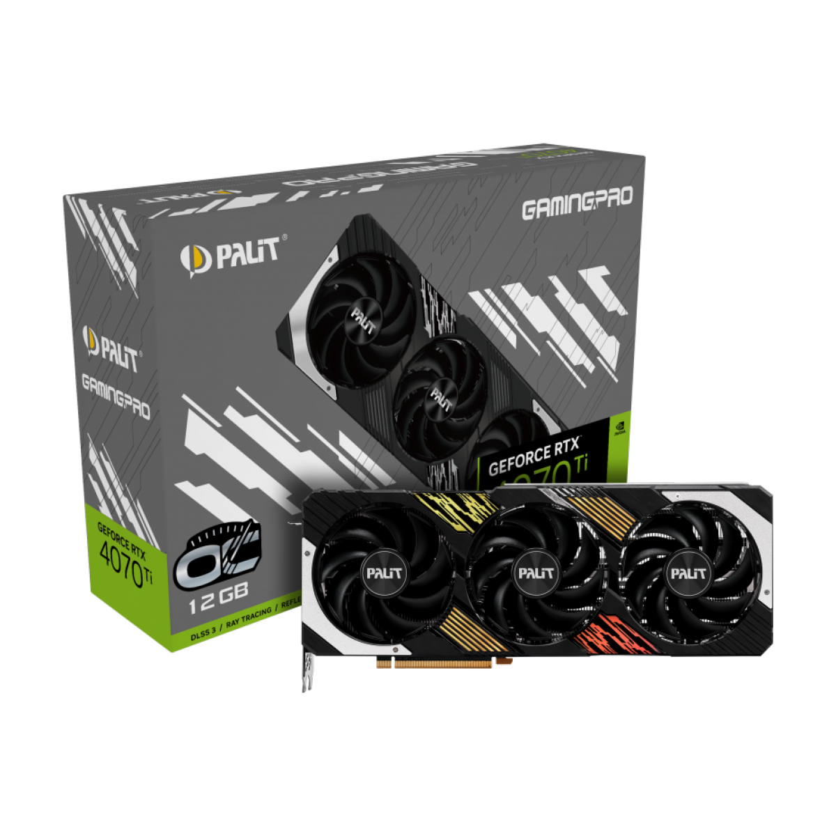 Placa de Vídeo Palit GeForce RTX 4070 Ti GamingPro OC, 12GB, GDDR6X, DLSS, Ray Tracing, NED407TT19K9-1043A