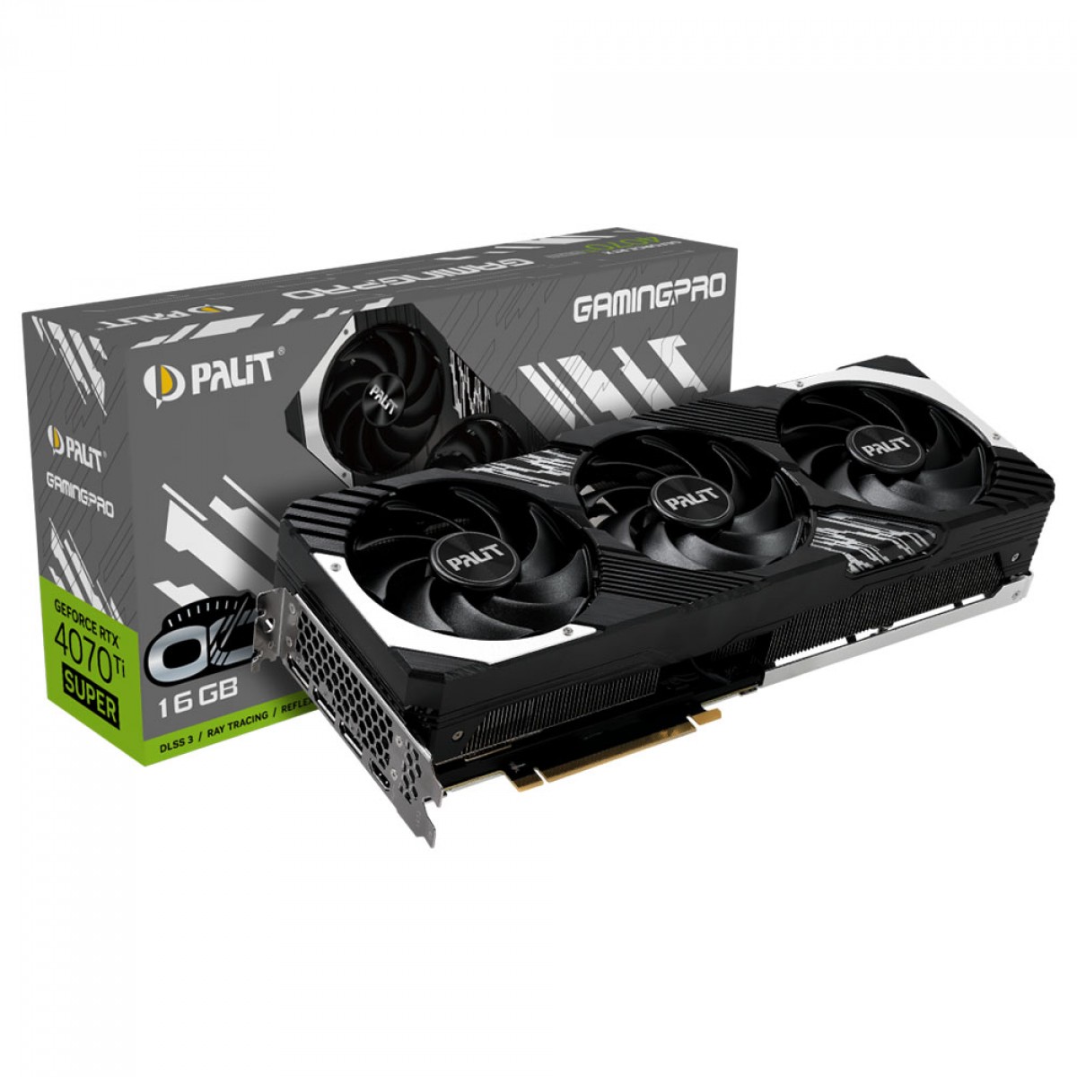 Placa de Vídeo Palit GeForce RTX 4070 Ti Super Gaming Pro OC, 16GB, GDDR6X, DLSS, Ray Tracing, NED47TSH19T2-1043A