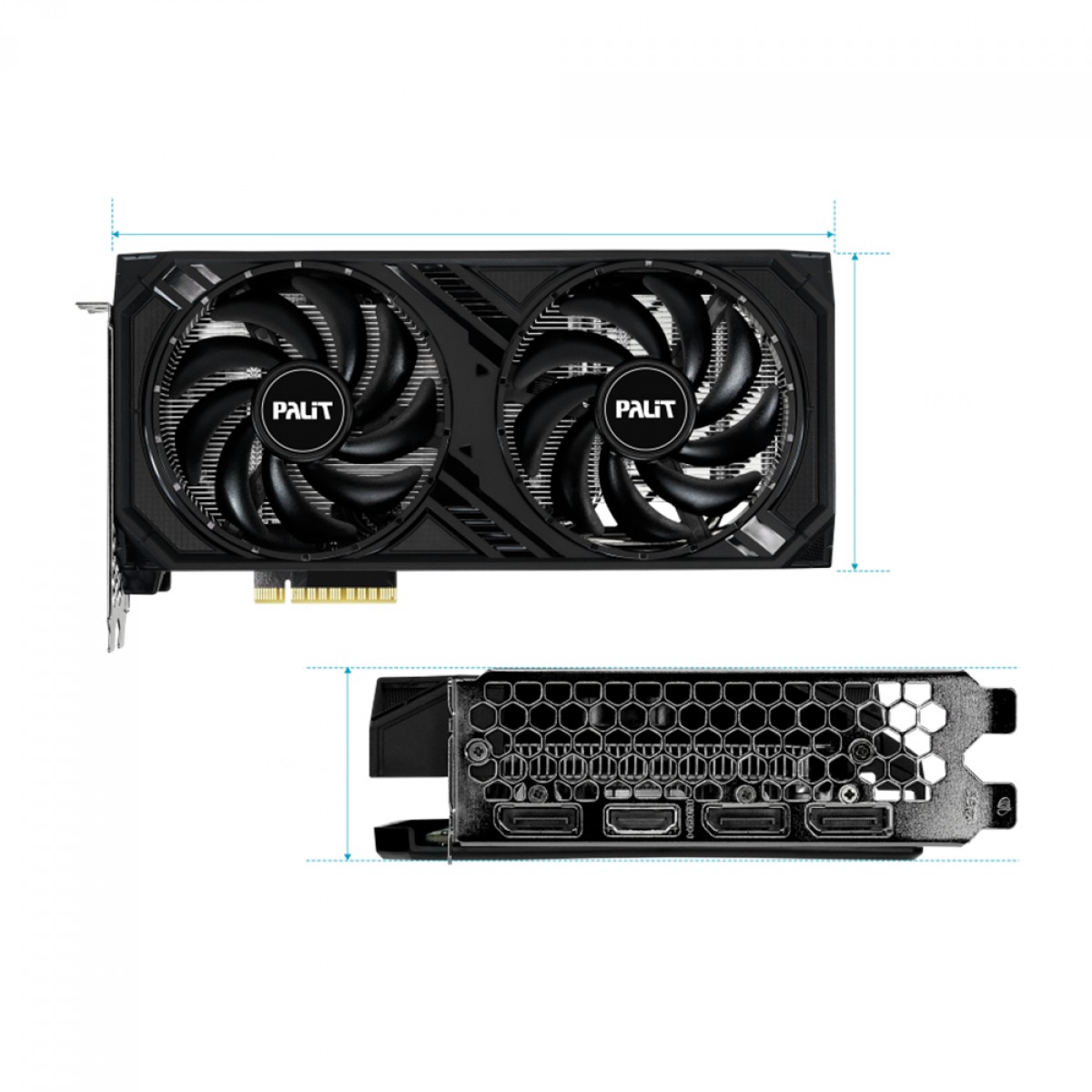 Placa de Vídeo Palit NVIDIA GeForce RTX 4060 Dual OC, 8GB, GDDR6, DLSS, Ray Tracing, NE64060T19P1-1070D