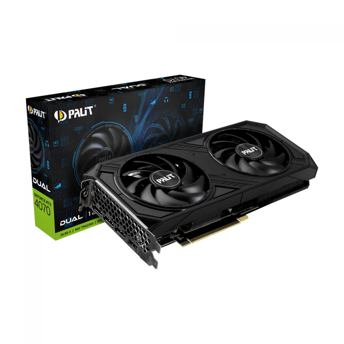 Placa de Vídeo Palit NVIDIA GeForce RTX 4070 Dual, 12GB, GDDR6X, DLSS, Ray Tracing, NED4070019K9-1047D