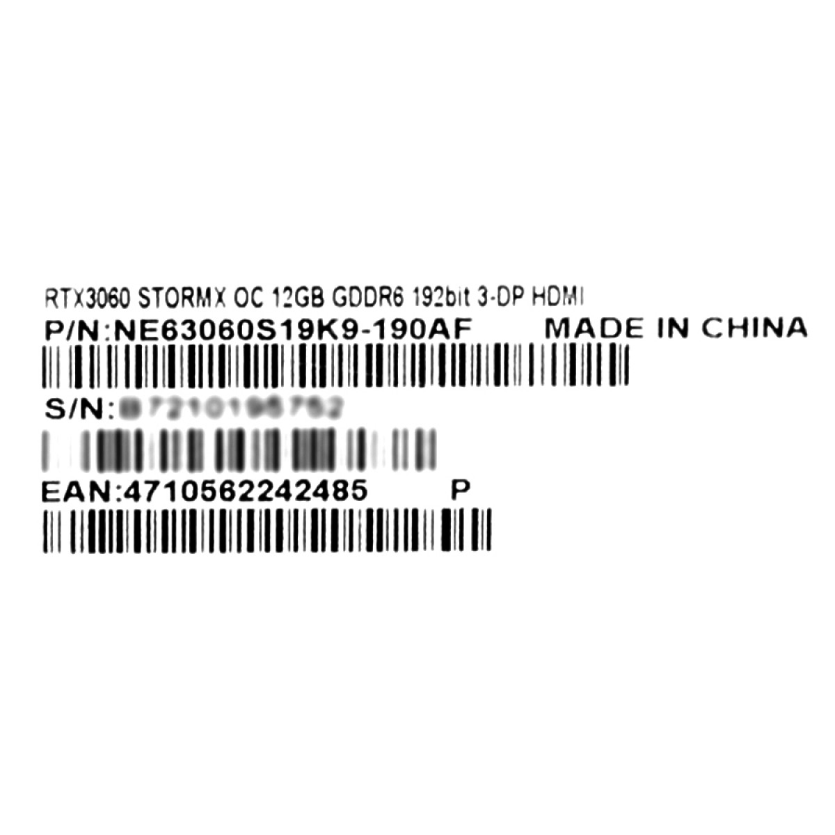 Placa de vídeo Palit RTX 3060 StormX OC, LHR, 12GB GDDR6, DLSS, Ray Tracing, NE63060S19K9-190AF