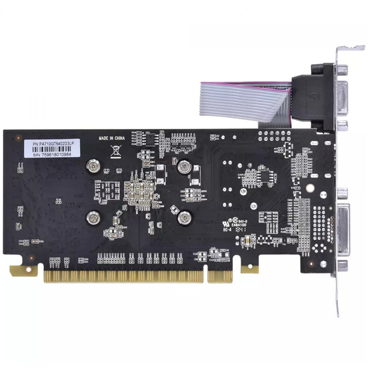 Placa de Vídeo PCYES NVIDIA GeForce GT 710, 2GB, DDR3, 64-Bit, PVGT7102GB
