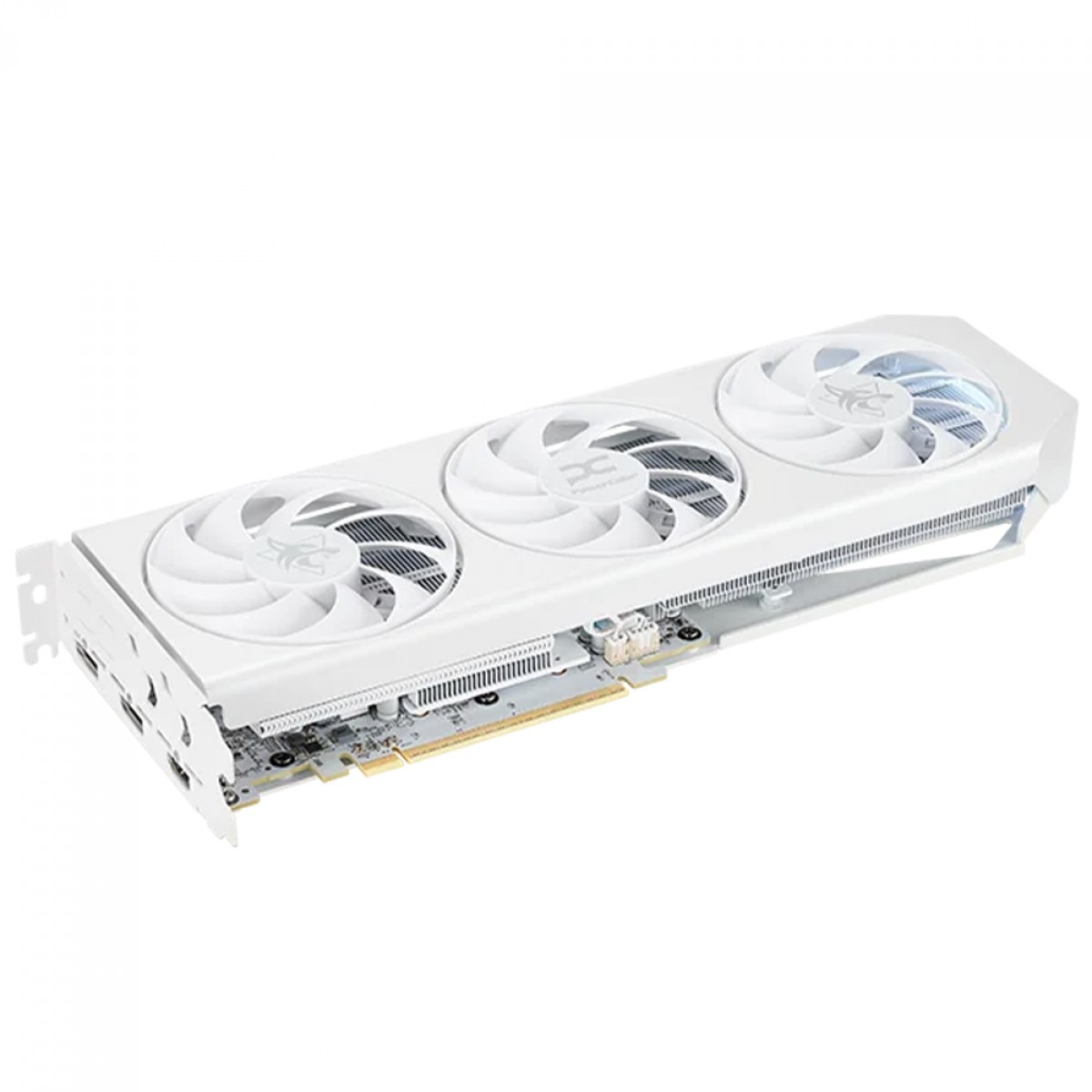 Placa de Vídeo PowerColor Hellhound Spectral White AMD Radeon RX 9060 XT, 16GB, GDDR6, FSR, Ray Tracing, RX9060XT 16G-L/OC/WHITE