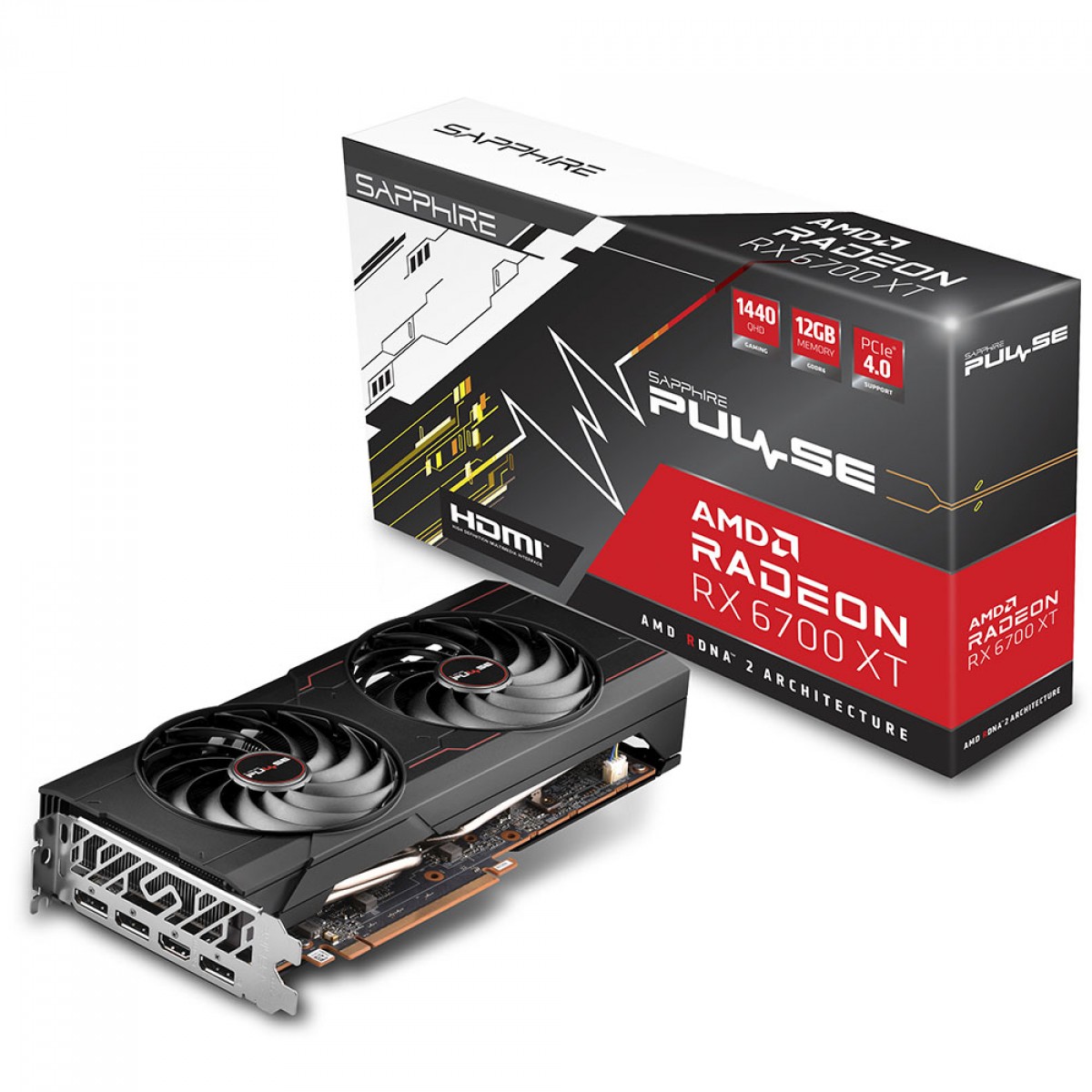 Placa de Vídeo Sapphire Pulse AMD Radeon RX 6700 XT, 12GB, GDDR6, FSR, Ray Tracing, 11306-05-20G
