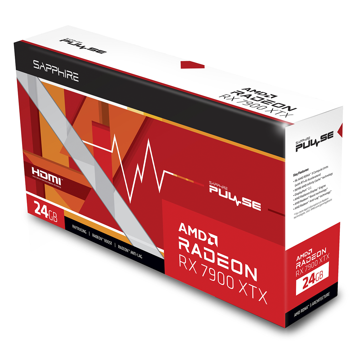 Placa De Vídeo Sapphire Pulse AMD Radeon RX 7900 XTX, 24GB, GDDR6, FSR, Ray Tracing, 11322-02-20G