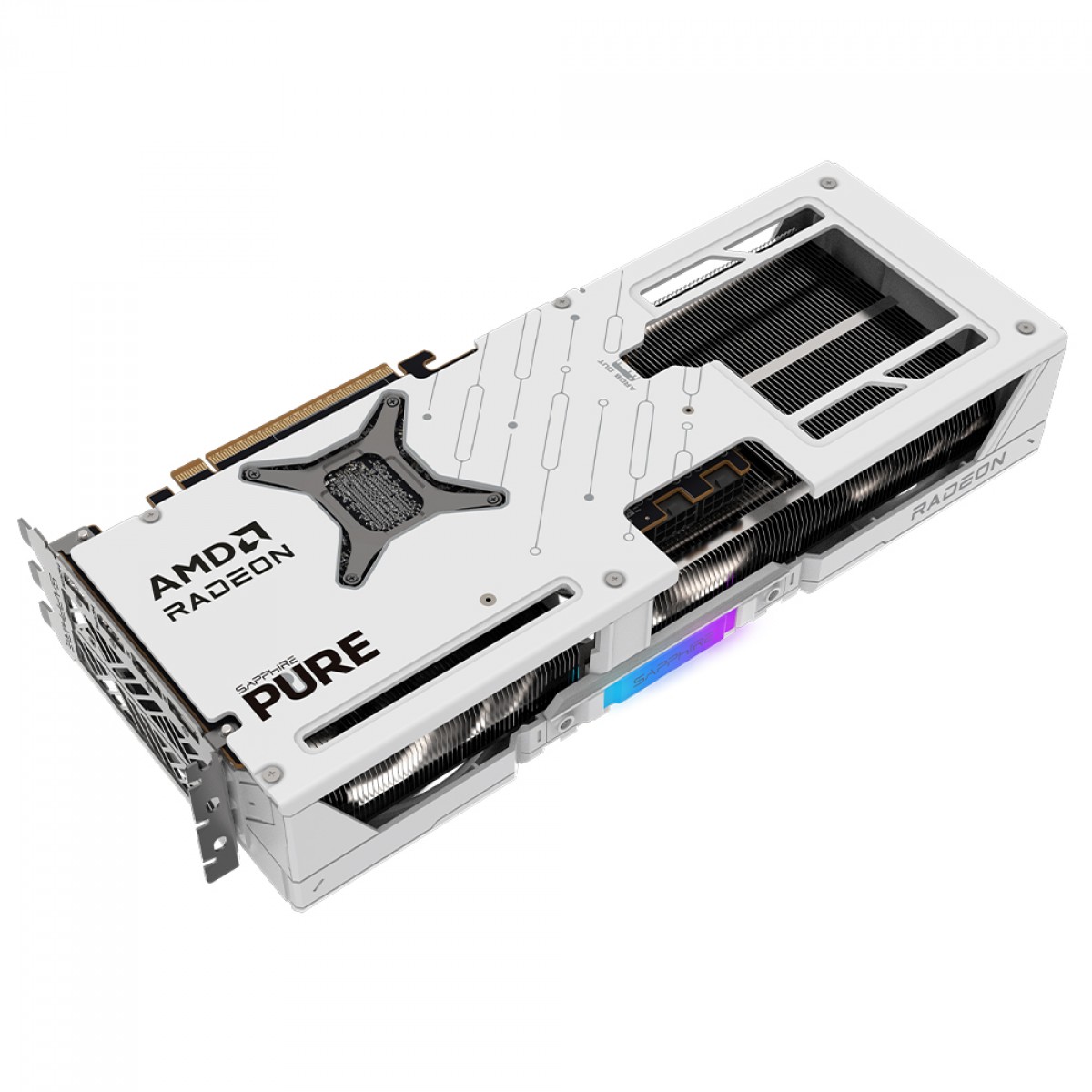 Placa de Vídeo Sapphire Pure AMD Radeon RX 9070 XT Gaming OC, 16GB, GDDR6, FSR, Ray Tracing, White, 11348-02-20G