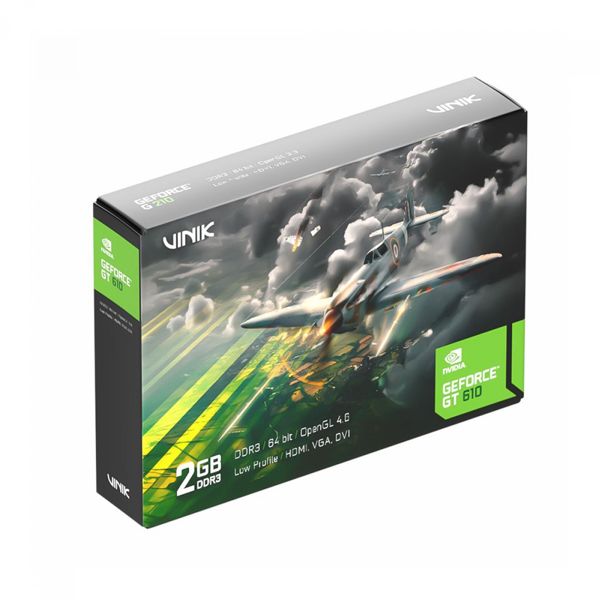 Placa De Vídeo Vinik NVIDIA GeForce GT 610, 2GB, DDR3, GPUVK6102GBLP0H2