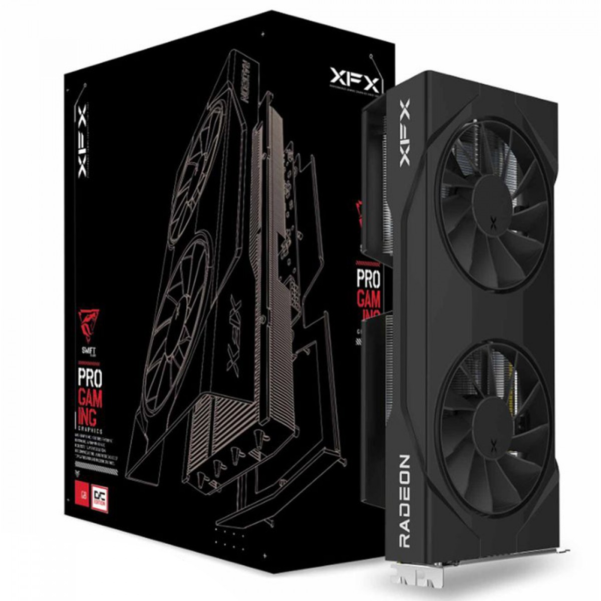 Placa de Vídeo XFX Swift AMD Radeon RX 9060 XT OC, 8GB, GDDR6, FSR, Ray Tracing, RX-96TSW8GBQ