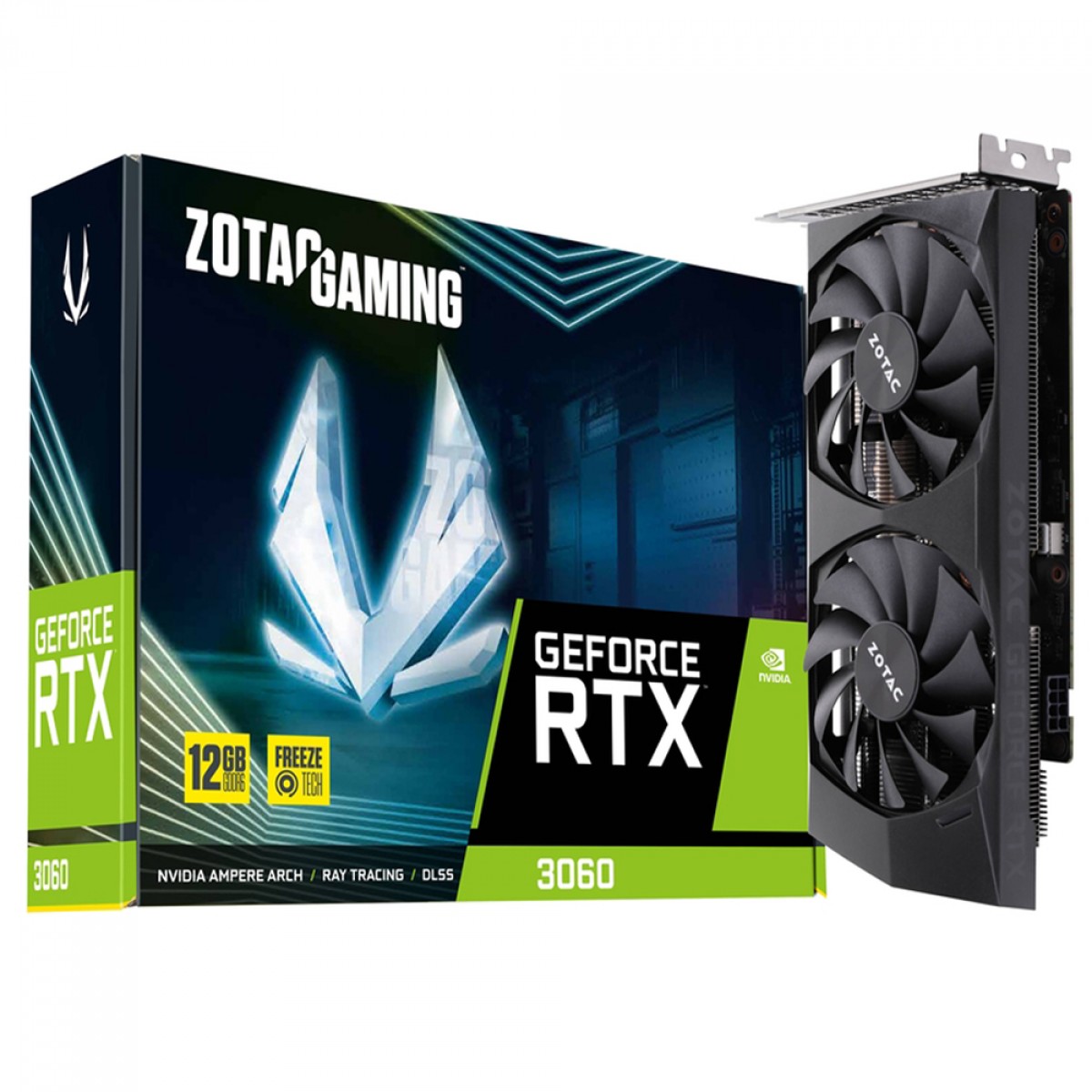 Placa De Vídeo Zotac Gaming NVIDIA Geforce RTX 3060, 12GB, GDDR6, DLSS, Ray Tracing, ZT-A30600P-10M