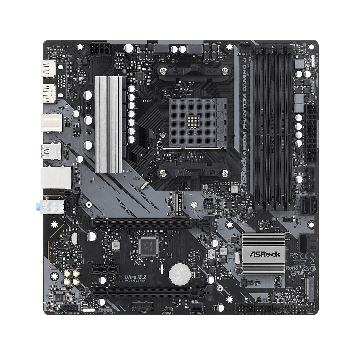 Placa Mãe AsRock A520M Phantom Gaming 4, Chipset AMD A520, AMD AM4, DDR4, 90-MXBEK0-A0UAYZ