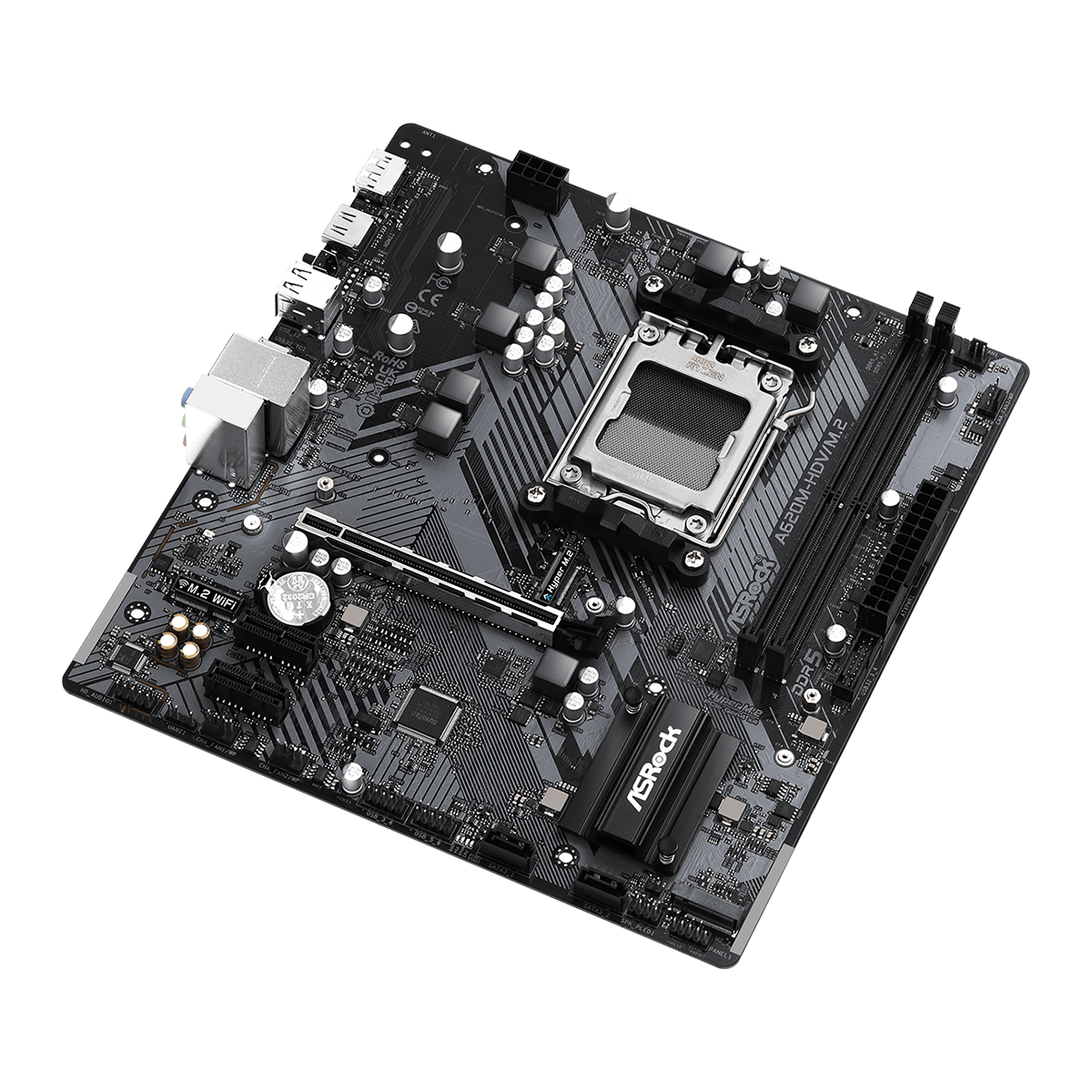 Placa Mãe ASRock A620M-HDV/M.2, Chipset A620, AMD AM5, M-ATX, DDR5, 90-MXBLL0-A0UAYZ