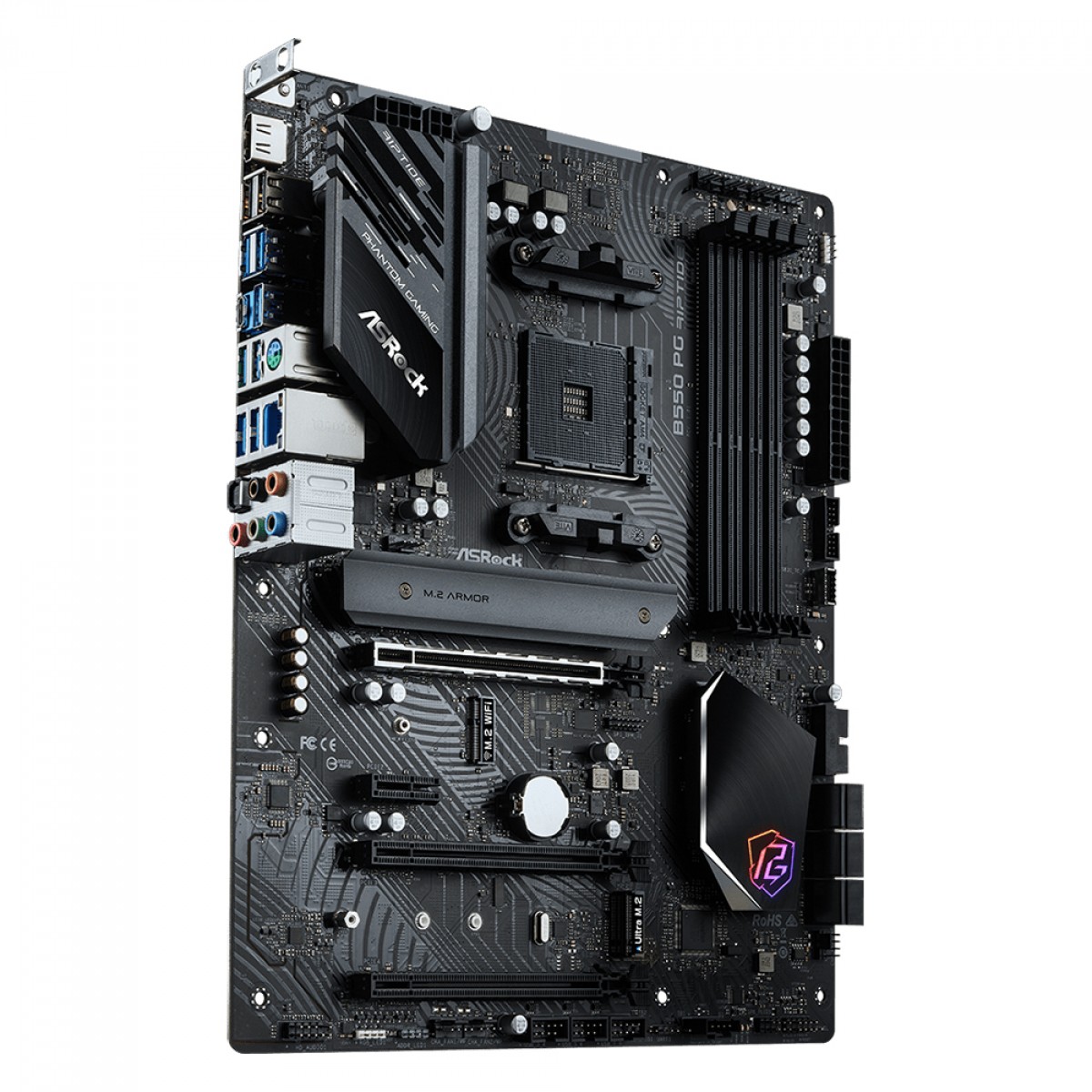 Placa Mãe ASRock B550 PG RIPTIDE, Chipset B550, AMD AM4, ATX, DDR4, 90-MXBGH0-A0UAYZ