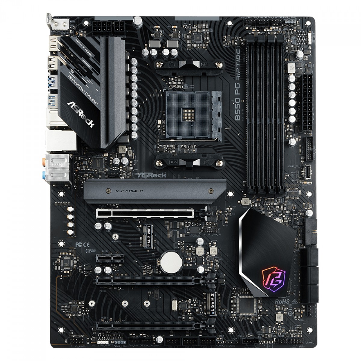 Placa Mãe ASRock B550 PG RIPTIDE, Chipset B550, AMD AM4, ATX, DDR4, 90-MXBGH0-A0UAYZ