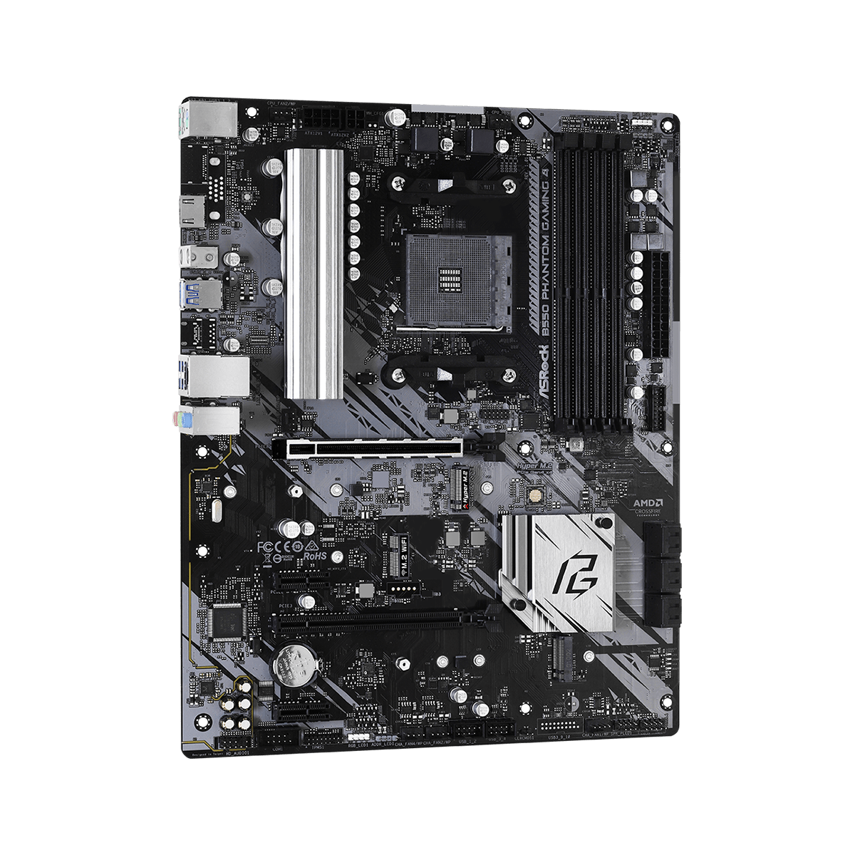 Placa Mãe ASRock B550 Phantom Gaming 4, Chipset B550, AMD AM4, ATX, DDR4
