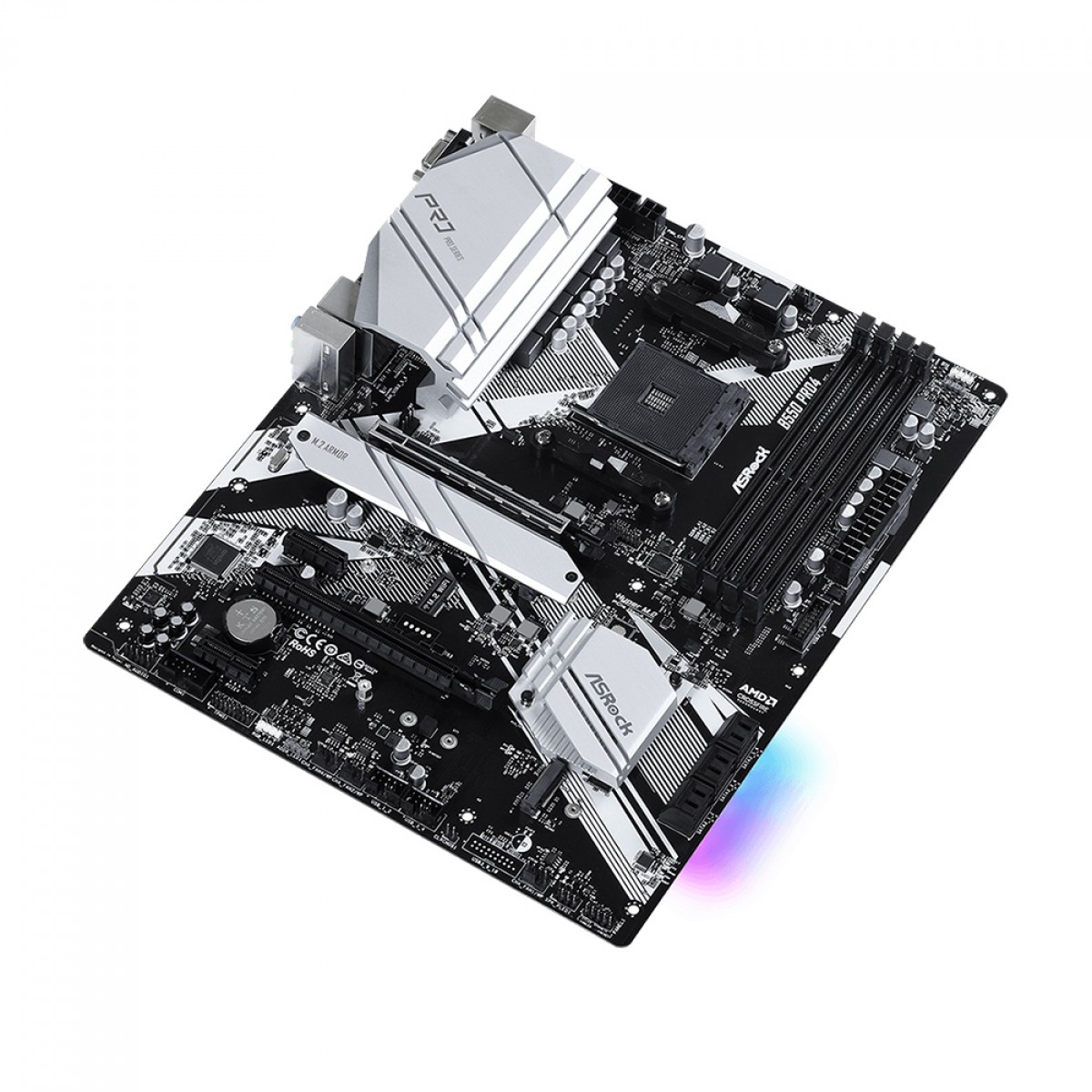 Placa Mãe AsRock B550 Pro4, Chipset B550, AMD AM4, ATX, DDR4, 90-MXBCZ0-A0UAYZ