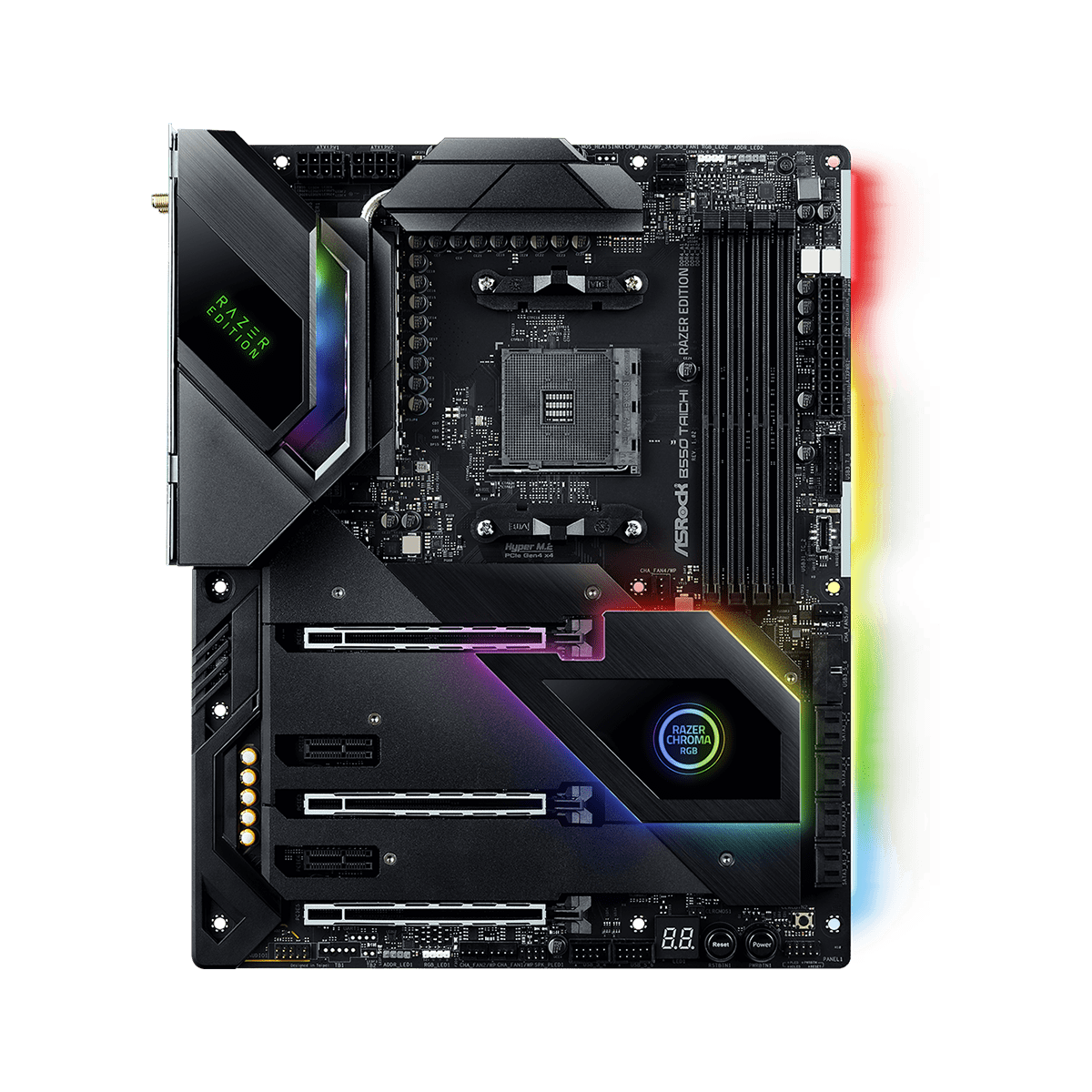 Placa Mãe ASRock B550 Taichi Razer Edition, Chipset B550, AMD AM4, ATX, DDR4, 90-MXBEN0-A0UAYZ