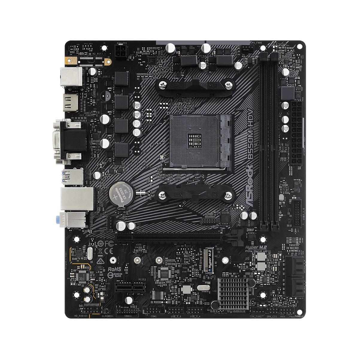 Placa Mãe ASRock B550M-HDV Chipset B550, AMD AM4, mATX, DDR4