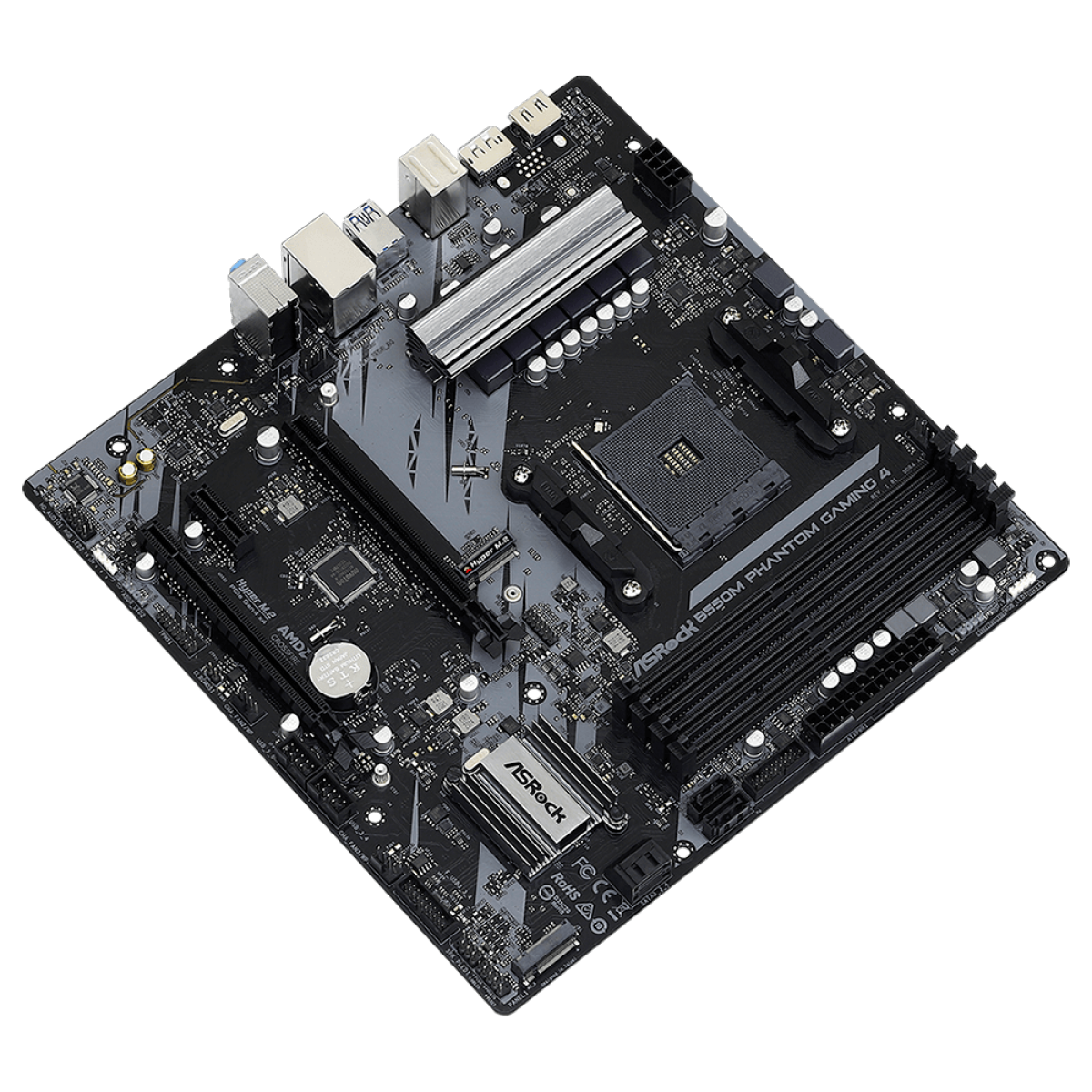 Placa Mãe AsRock B550M Phantom Gaming 4, Chipset B550, AMD AM4, MATX, DDR4