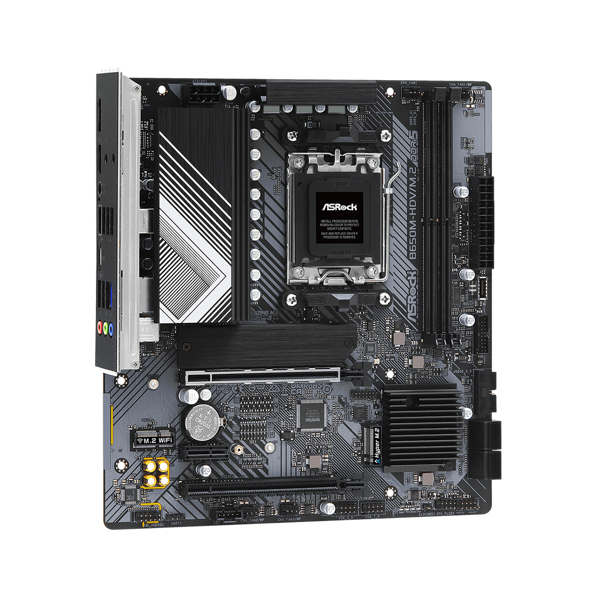 Placa Mãe ASRock B650M-HDV/M.2, Chipset B650, AMD AM5, M-ATX, DDR5, 90-MXBLA0-A0UAYZ