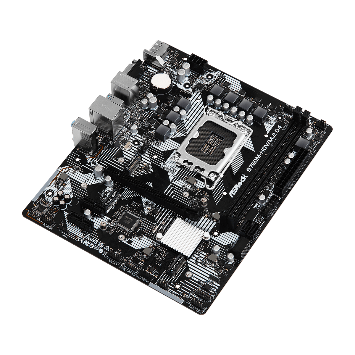Placa Mãe ASRock B760M-HDV/M.2 D4, Chipset B760, Intel LGA 1700, mATX, DDR4, 90-MXBL40-A0UAYZ