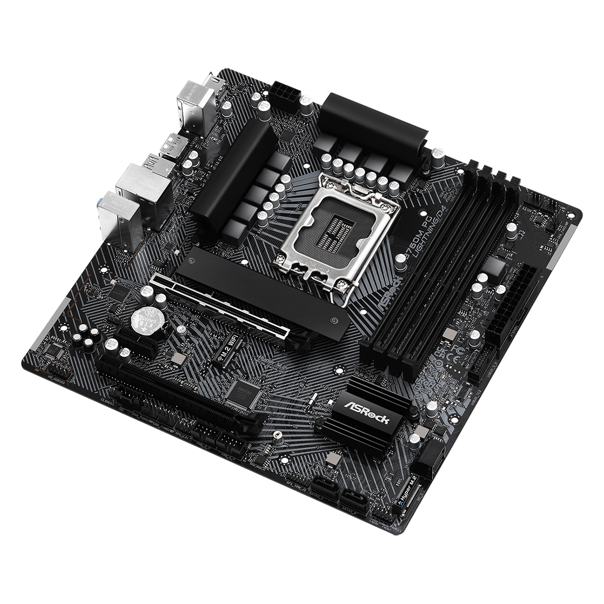 Placa Mãe ASRock B760M PG Lightning/D4, Chipset B760, Intel LGA 1700, mATX, DDR4, 90-MXBLY0-A0UAYZ