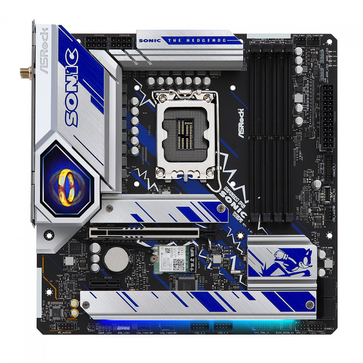 Placa Mãe ASRock B760M PG Sonic WIFI, Chipset B760, Intel LGA 1700, MATX, DDR5, 90-MXBKM0-A0UAYZ
