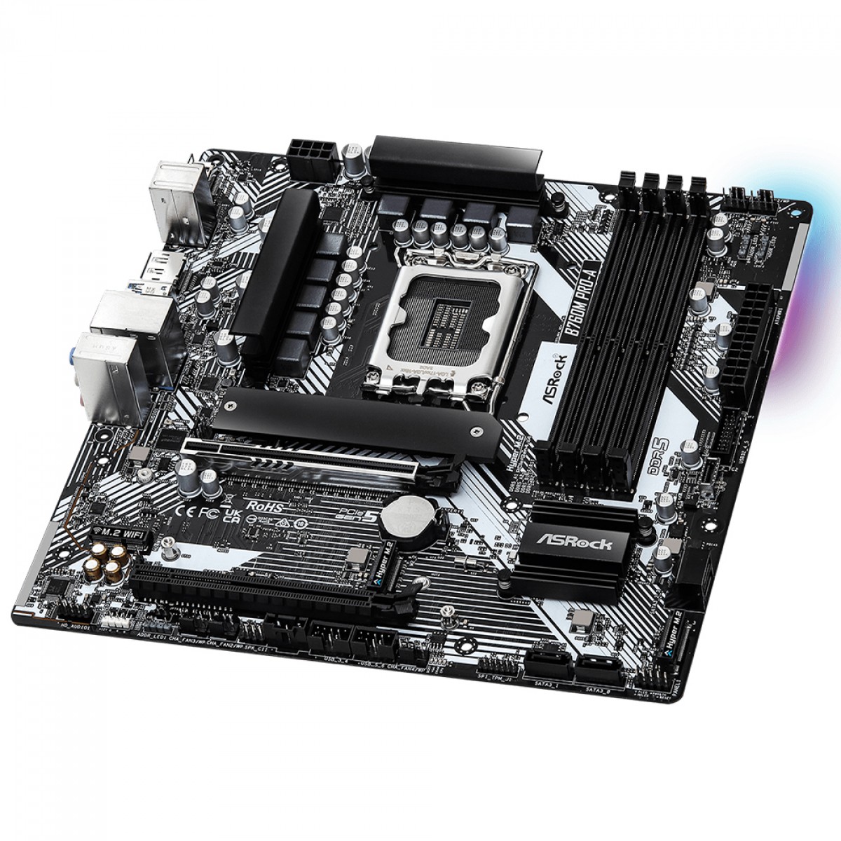 Placa Mãe ASRock B760M Pro-A, Chipset B760, Intel LGA 1700, mATX, DDR5