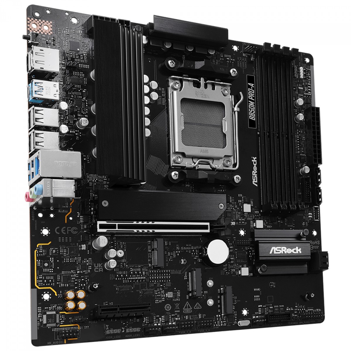 Placa Mãe ASRock B850M PRO-A, Chipset B850, AMD AM5, mATX, DDR5