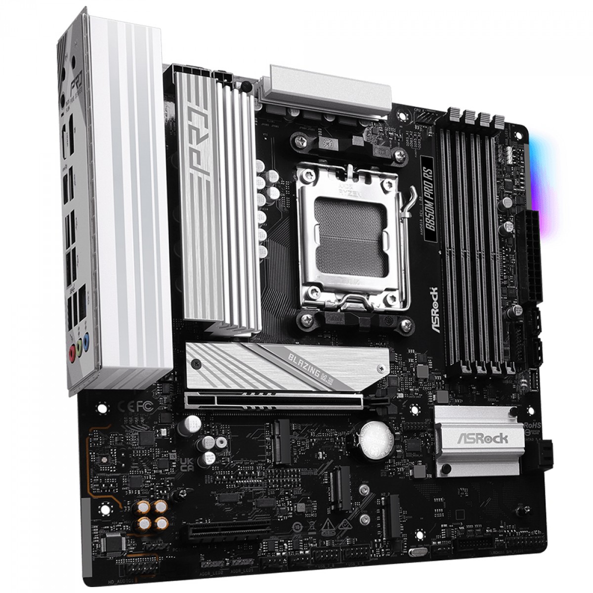 Placa Mãe ASRock B850M Pro RS, Chipset B850, AMD AM5, mATX, DDR5