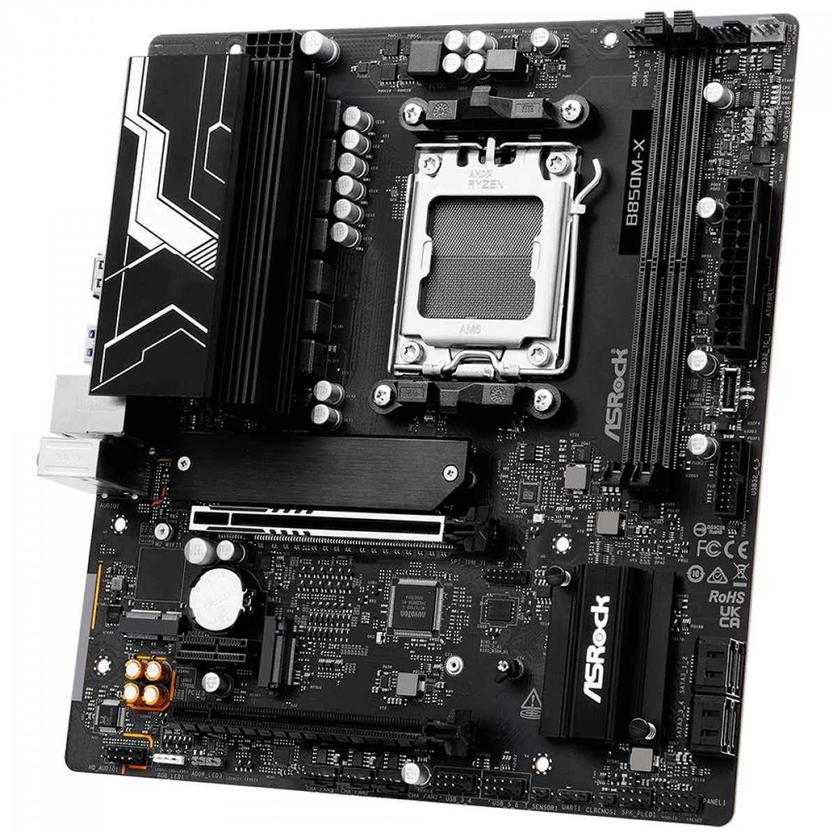 Placa Mãe ASRock B850M-X R2.0, Chipset B850, AMD AM5, mATX, DDR5