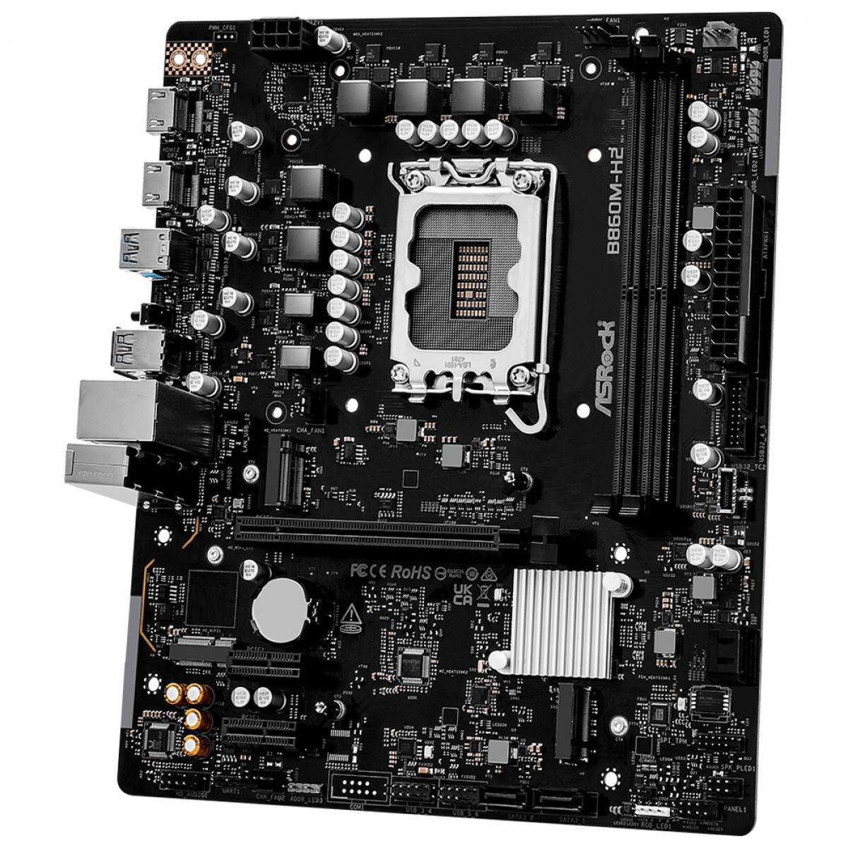 Placa Mãe ASRock B860M-H2, Chipset B860, Intel LGA 1851, mATX, DDR5