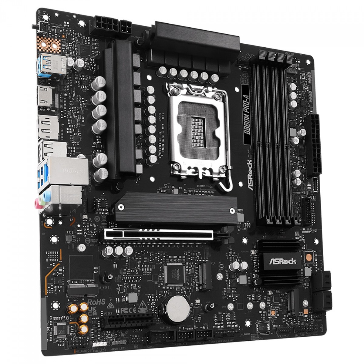 Placa Mãe ASRock B860M PRO-A, Chipset B860, Intel LGA 1851, mATX, DDR5