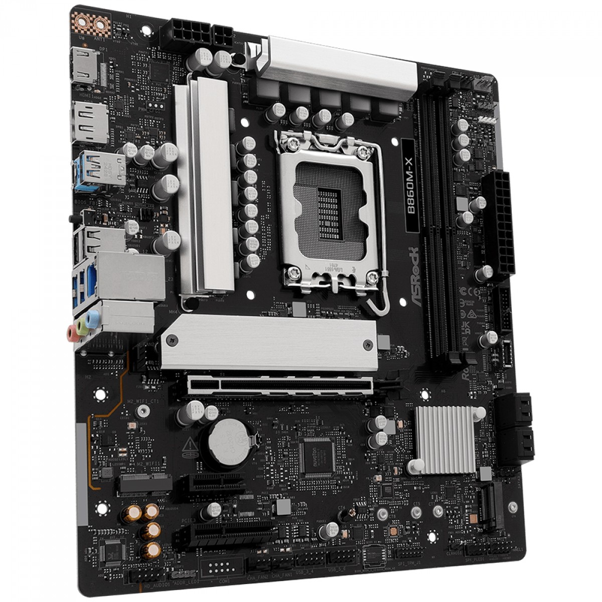 Placa Mãe ASRock B860M-X, Chipset B860, Intel LGA 1851, mATX, DDR5