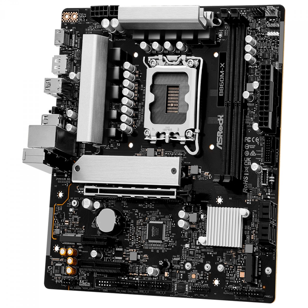 Placa Mãe ASRock B860M-X, Chipset B860, Intel LGA 1851, mATX, DDR5