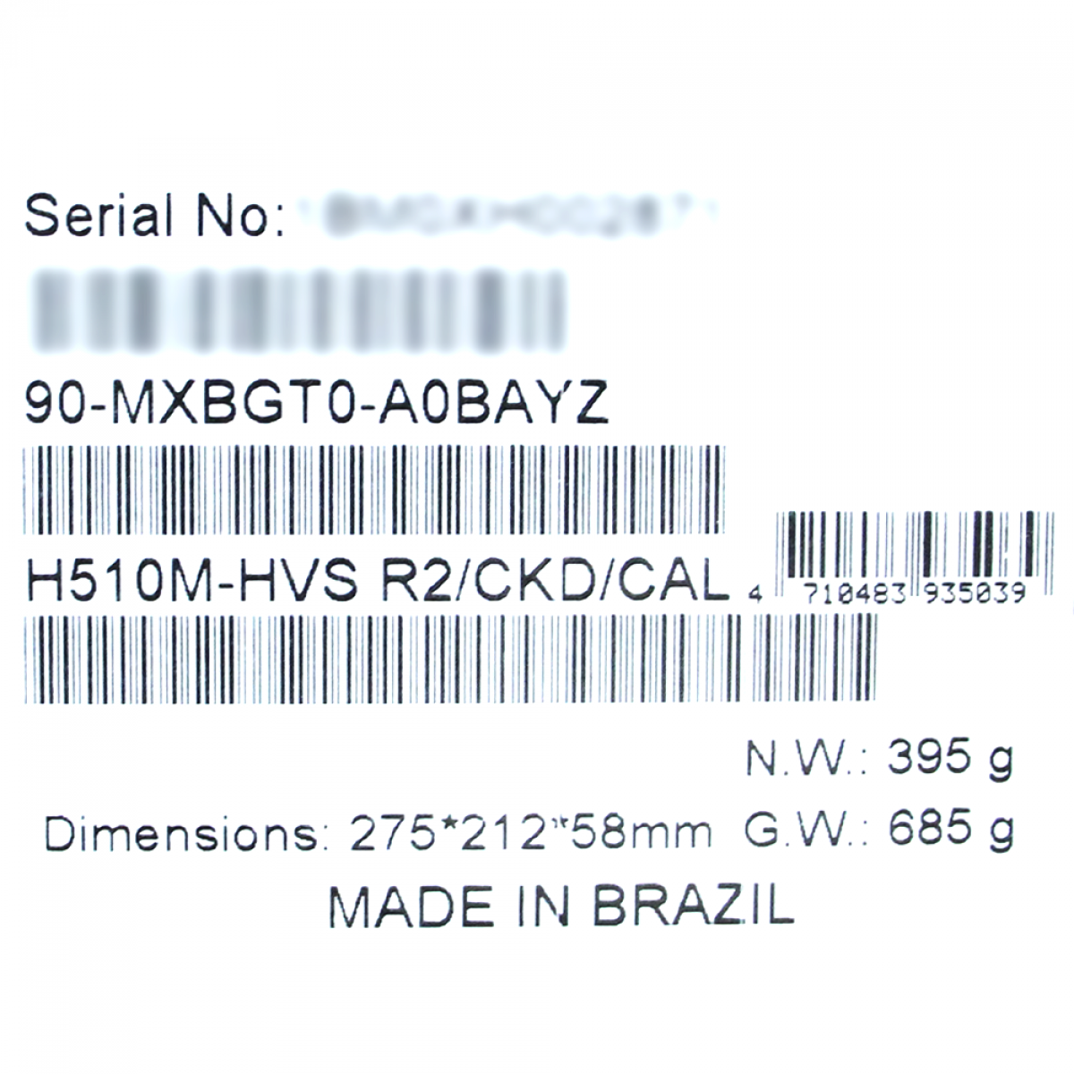 Placa Mãe ASRock H510M-HVS R2.0, Chipset H510, Intel LGA 1200, mATX, DDR4, 90-MXBGT0-A0BAYZ