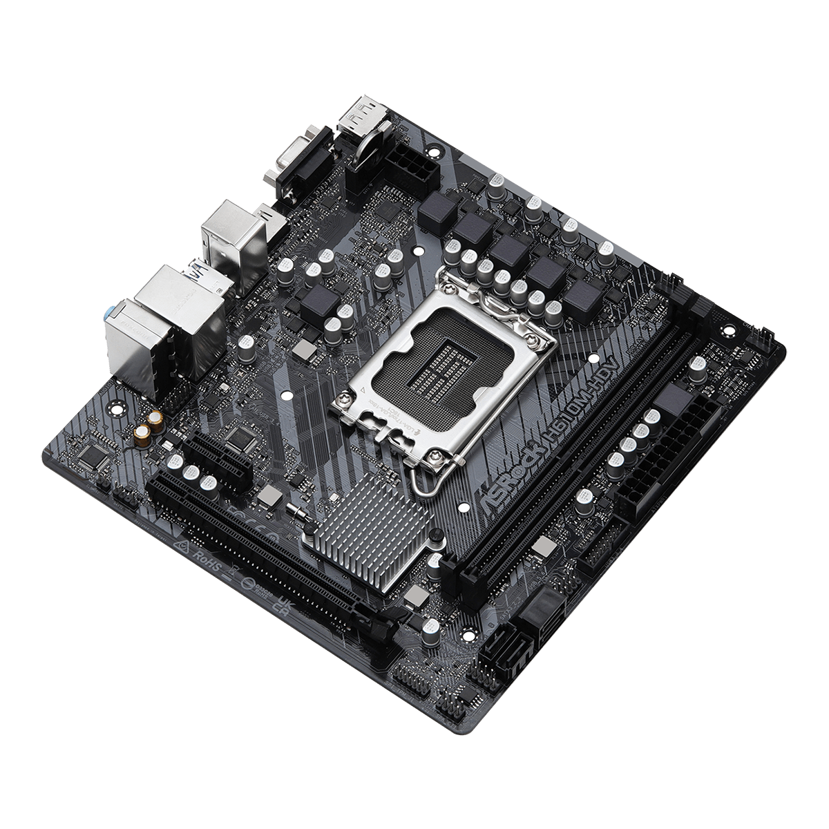 Placa Mãe ASRock H610M-HDV, Chipset H610, Intel LGA 1700, mATX, DDR4