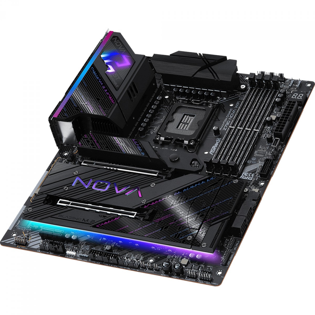 Placa Mãe ASRock Phantom Gaming Z790 NOVA WIFI, Chipset Z790, LGA 1700, ATX, DDR5