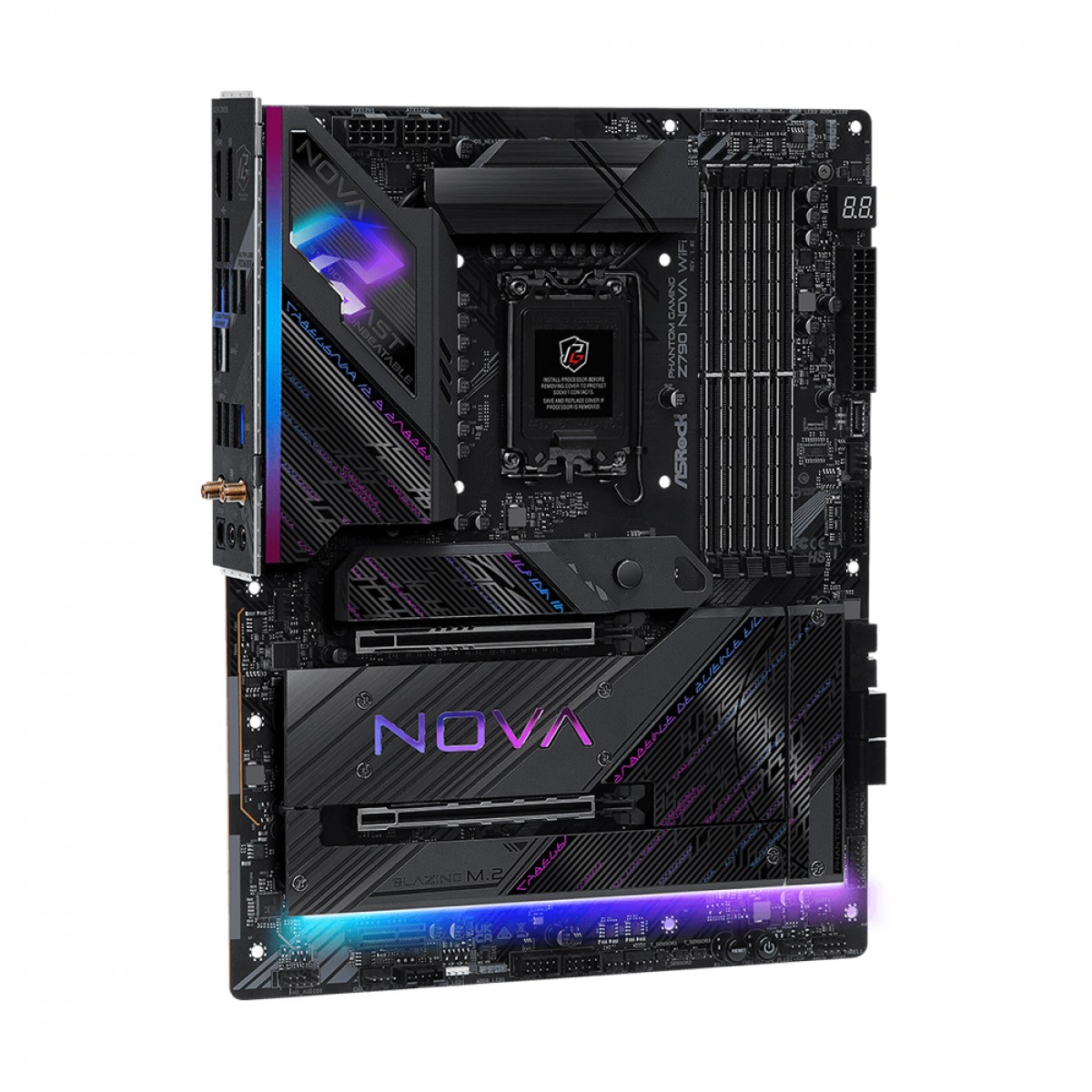Placa Mãe ASRock Phantom Gaming Z790 NOVA WIFI, Chipset Z790, LGA 1700, ATX, DDR5