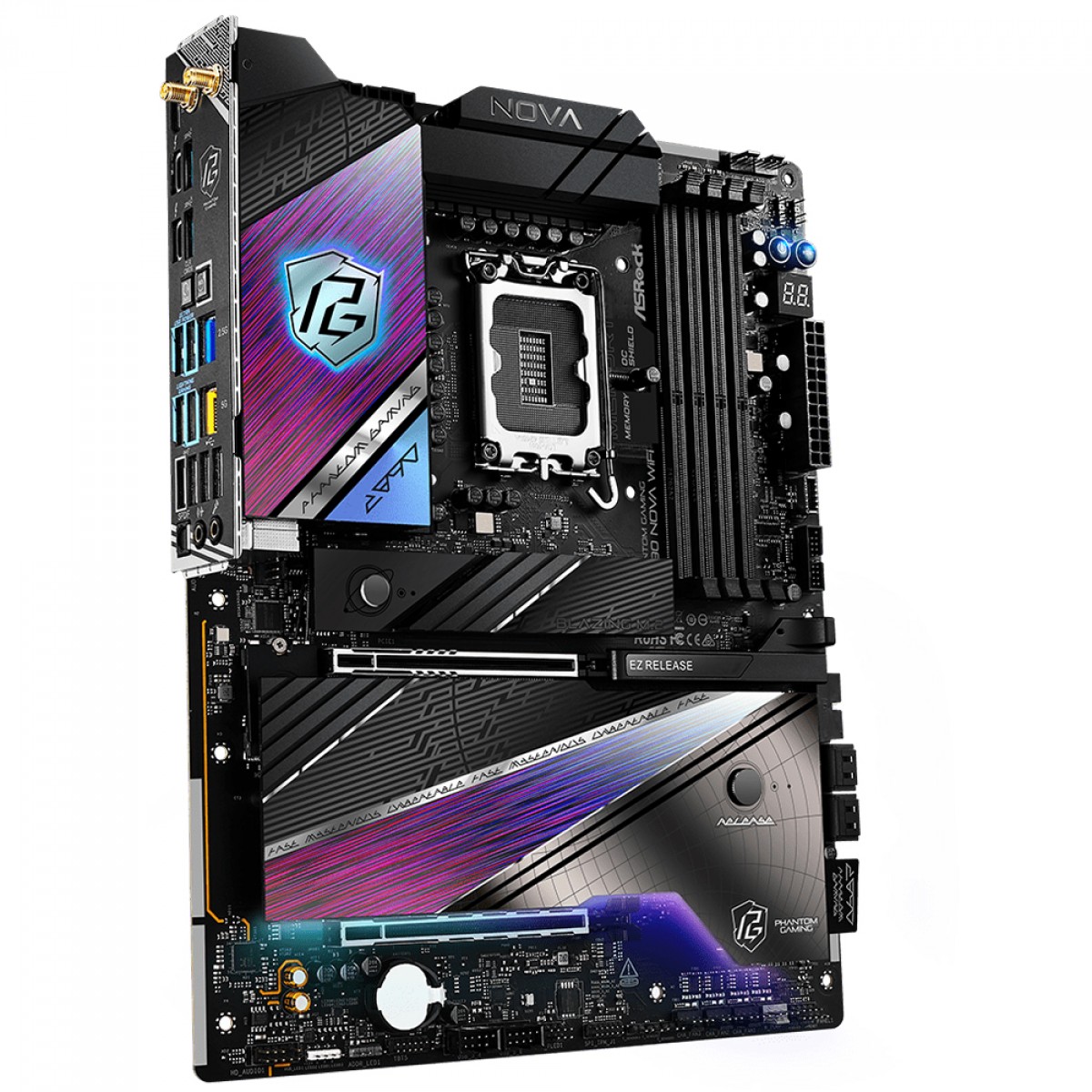 Placa Mãe ASRock Phantom Gaming Z890 Nova WiFi, Chipset Z890, Intel LGA 1851, ATX, DDR5