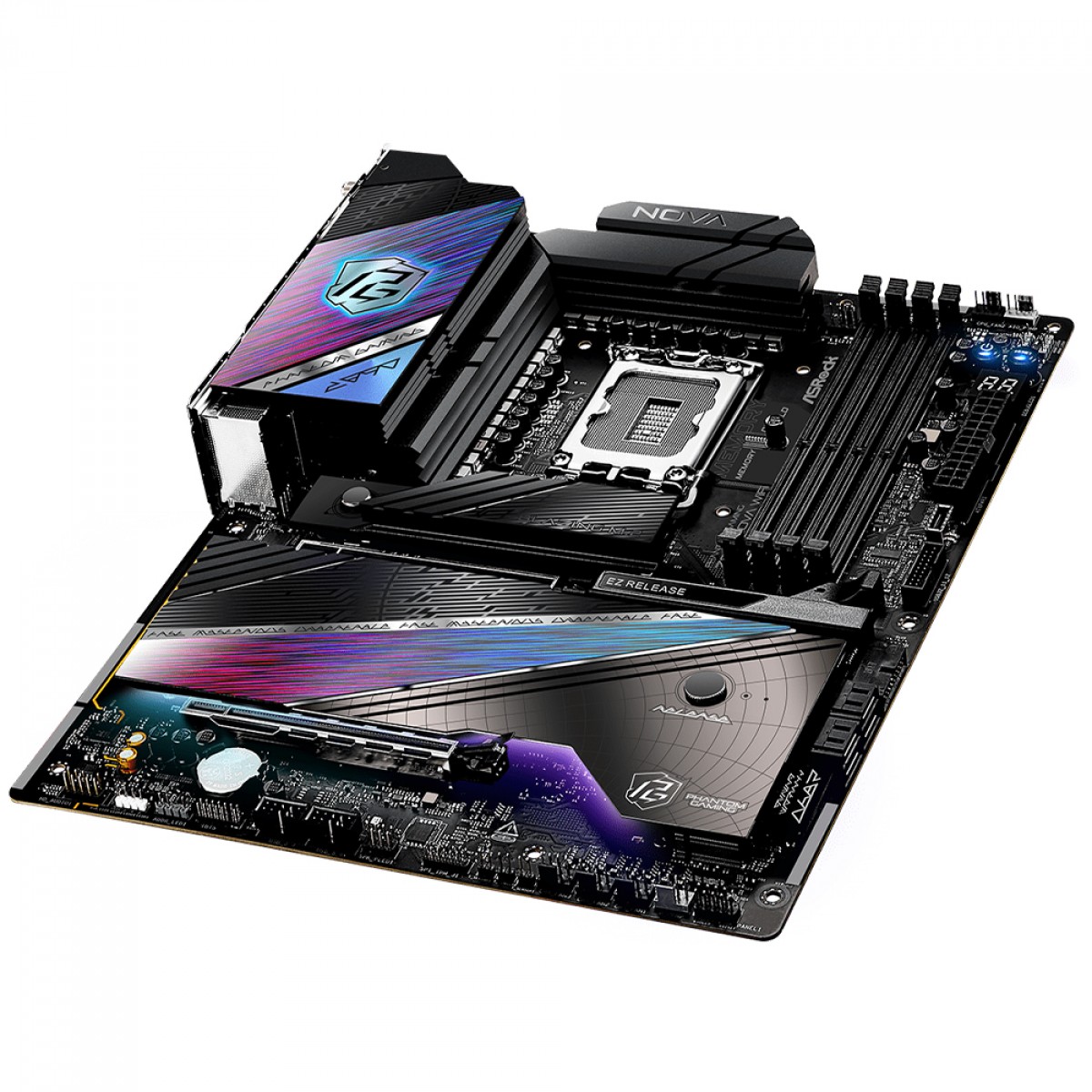 Placa Mãe ASRock Phantom Gaming Z890 Nova WiFi, Chipset Z890, Intel LGA 1851, ATX, DDR5