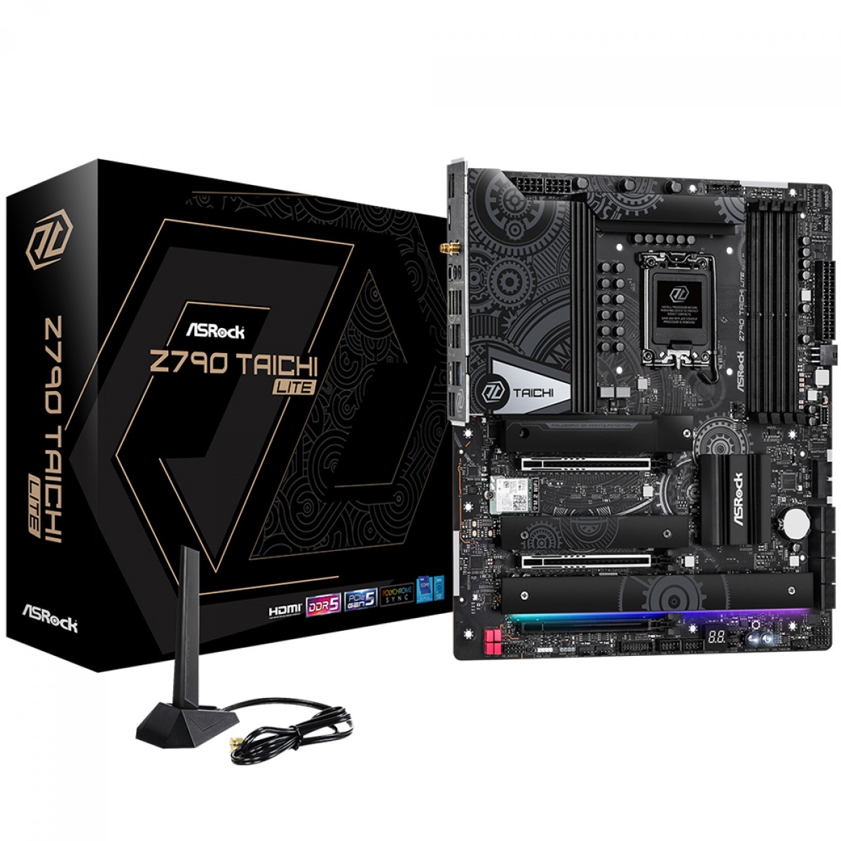 Placa Mãe ASRock Z790 TAICHI Lite, Chipset Z790, WIFI, LGA 1700, E-ATX, DDR5, 90-MXBMF0-A0UAYZ