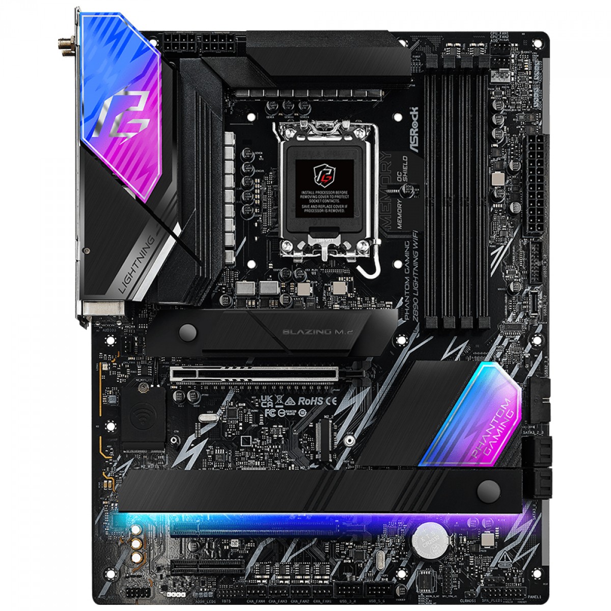 Placa Mãe ASRock Z890 PG Lightning WIFI, Chipset Z890, Intel LGA 1851, ATX, DDR5, 90-MXBPG0-A0UAYZ