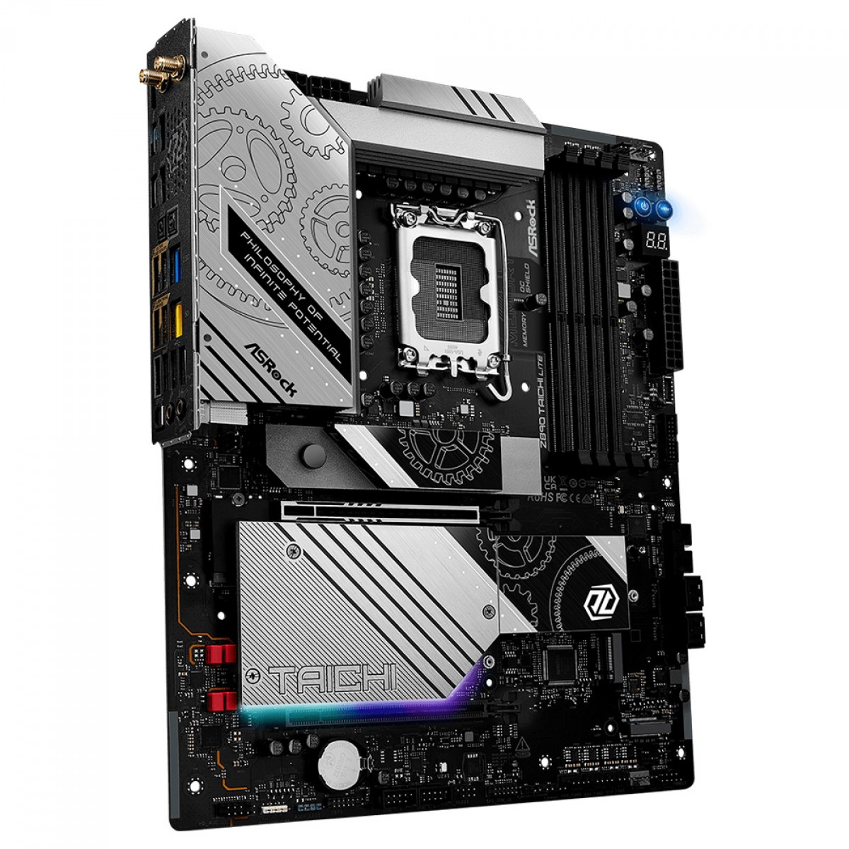 Placa Mãe ASRock Z890 Taichi Lite, Chipset Z890, Intel LGA 1851, ATX, DDR5, WiFi