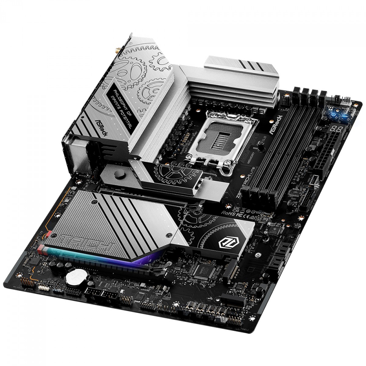 Placa Mãe ASRock Z890 Taichi Lite, Chipset Z890, Intel LGA 1851, ATX, DDR5, WiFi